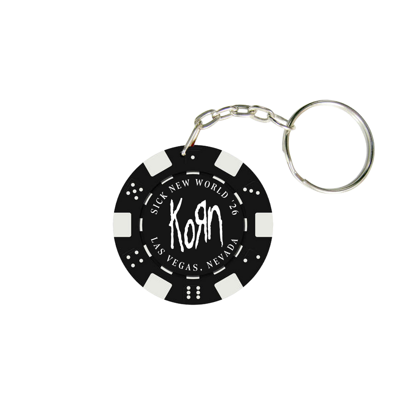 Sick New World Poker Chip Keychain