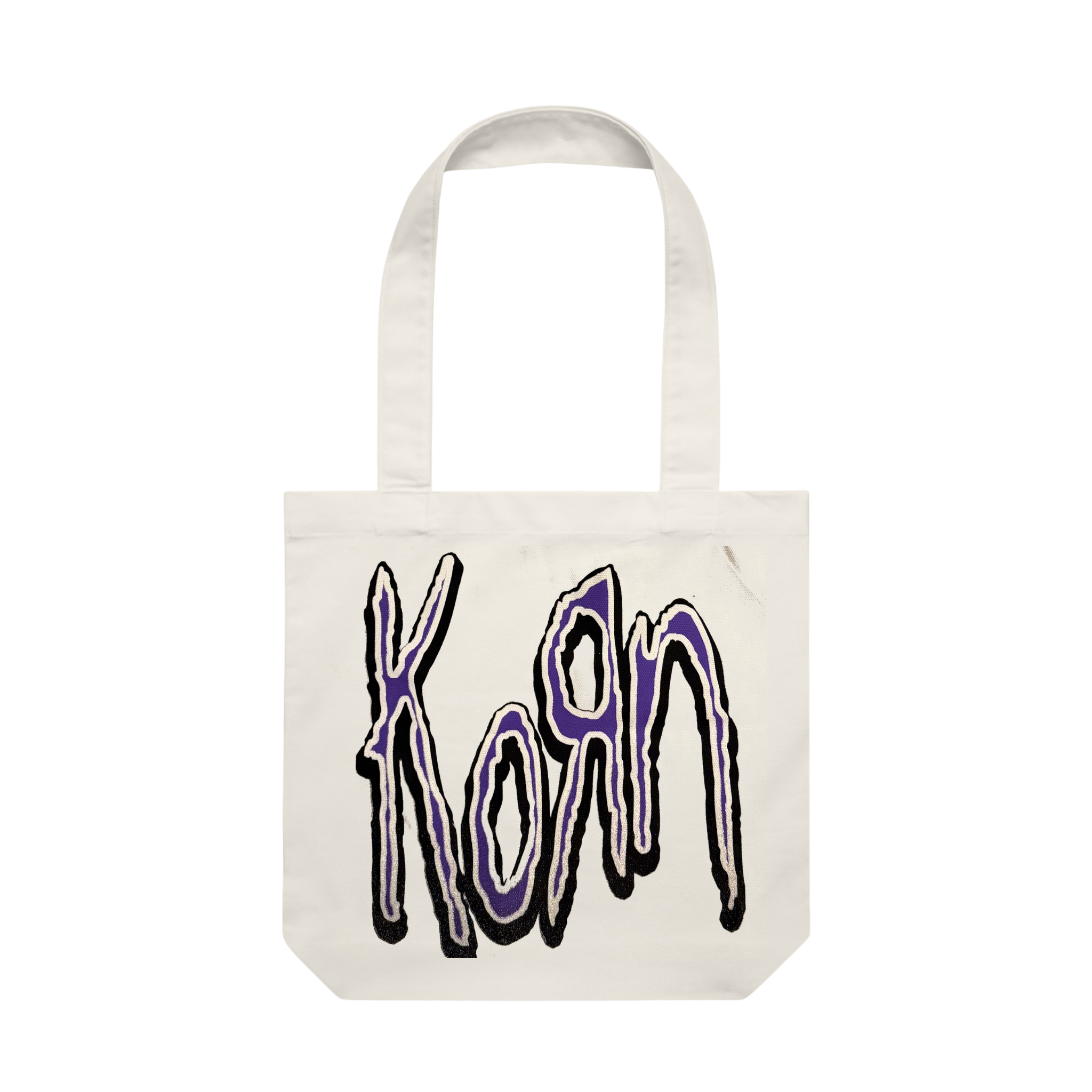 KORN 直筆サイン入りトート 本物 Cream Purple Logo Tote – KoRn