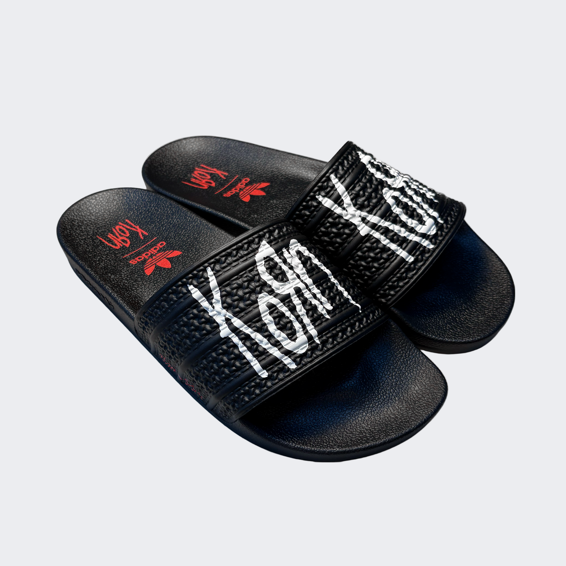 adidas 【新品】 コラボ★ADILETTE KORN SLIDES Korn x Adidas Adilette Slides – KoRn