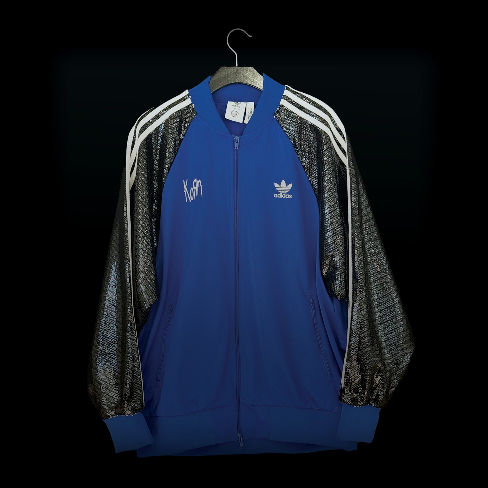 Korn x Adidas Black Sequin Track Jacket – KoRn