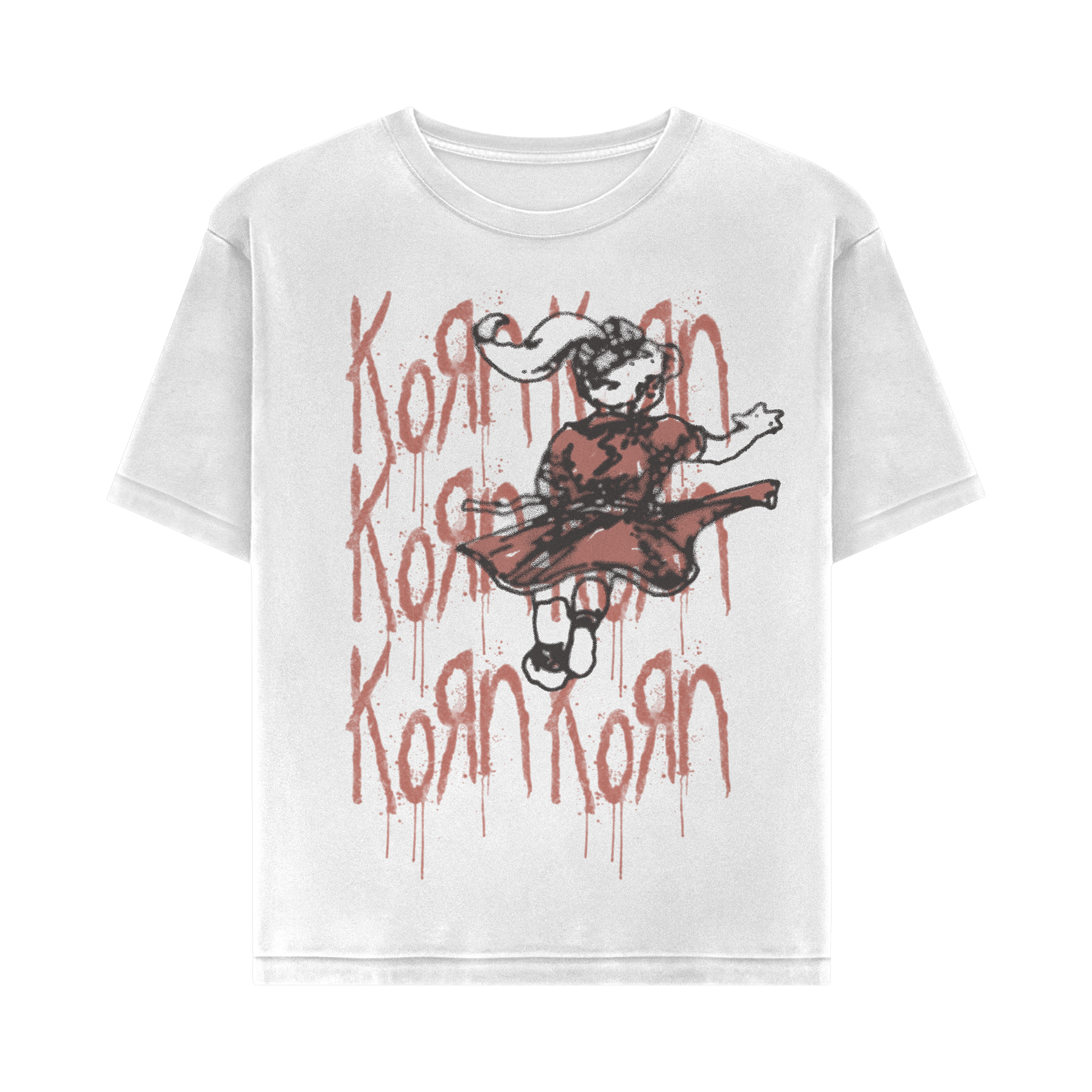 Follow the Leader Logo Drip T-Shirt – KoRn Follow the Leader Logo Drip T-Shirt – KoRn