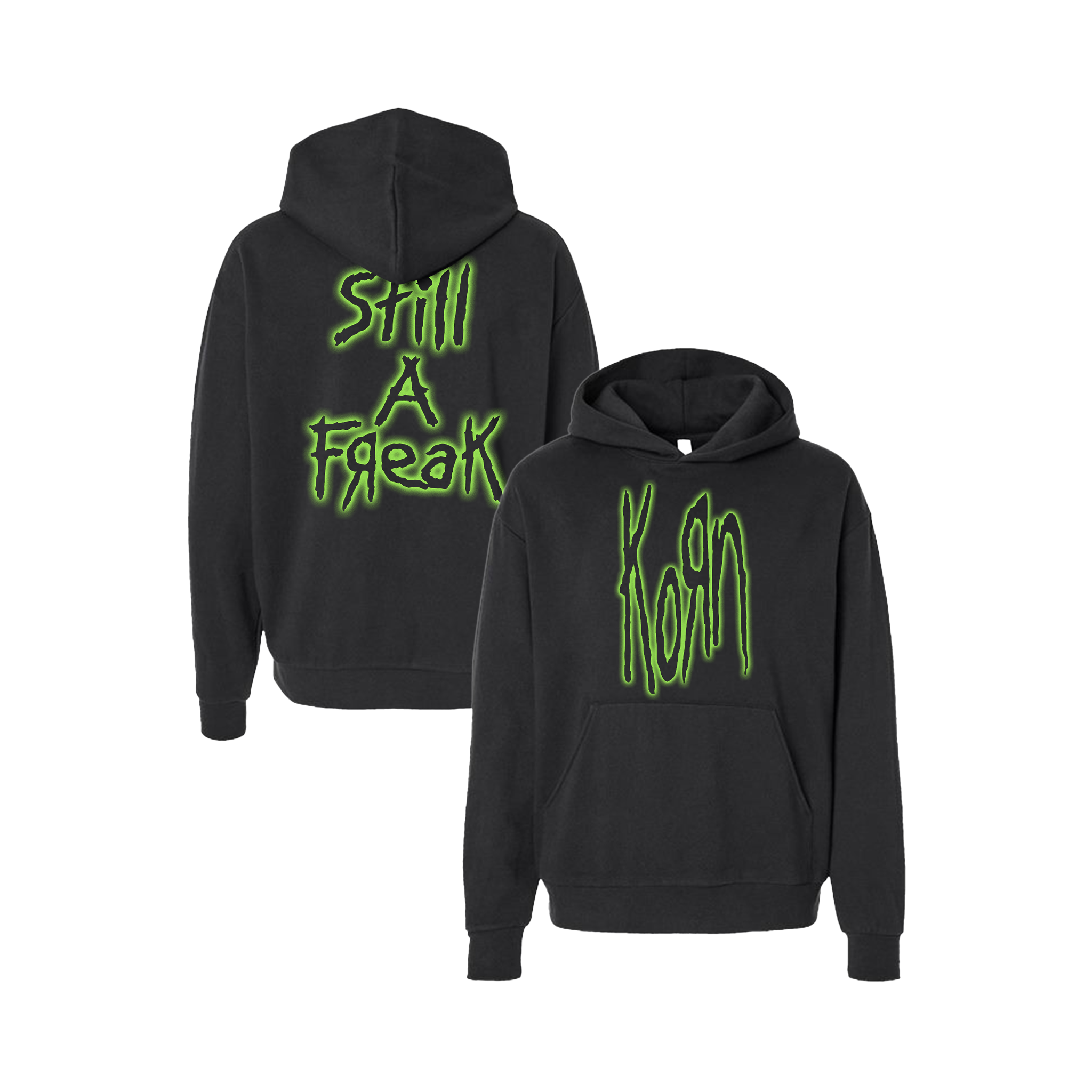 Green Still A Freak Glow Hoodie