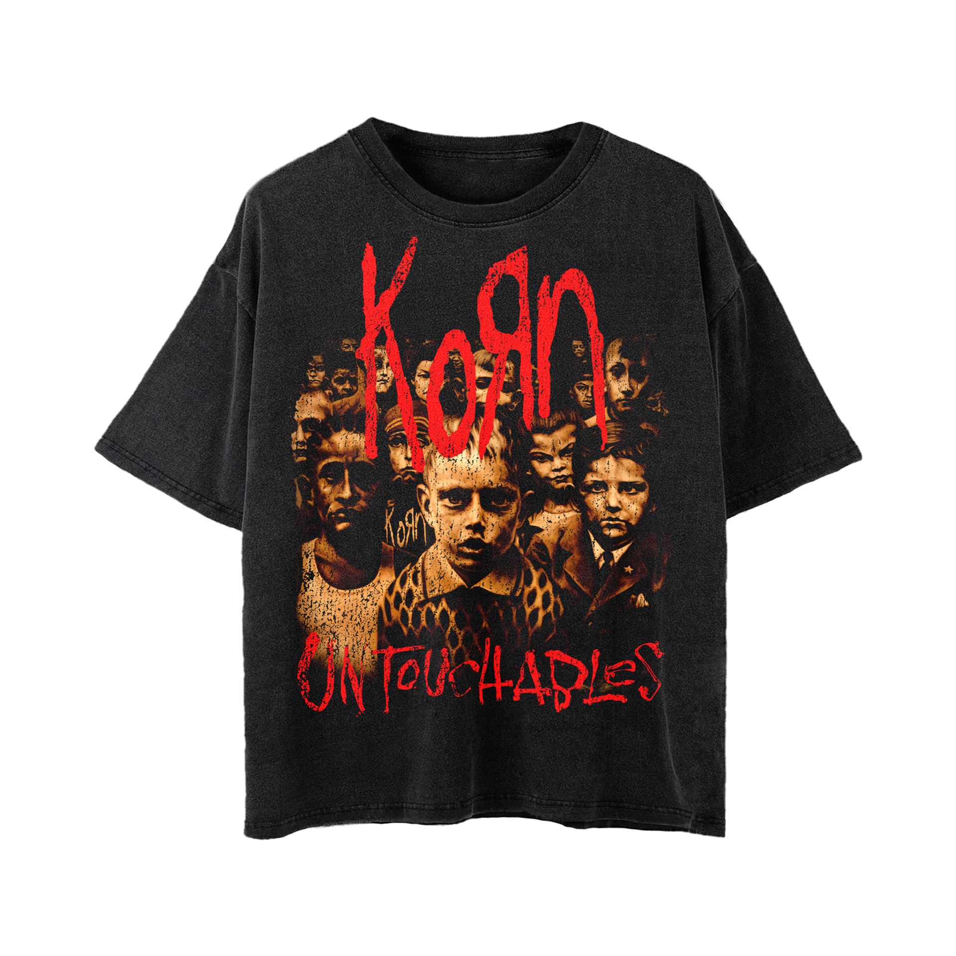 USA製◎KORN 総柄Tシャツ XL 一点物 Untouchables KORN Untouchables T-shirt Nu Metal Alternative Rock Men's